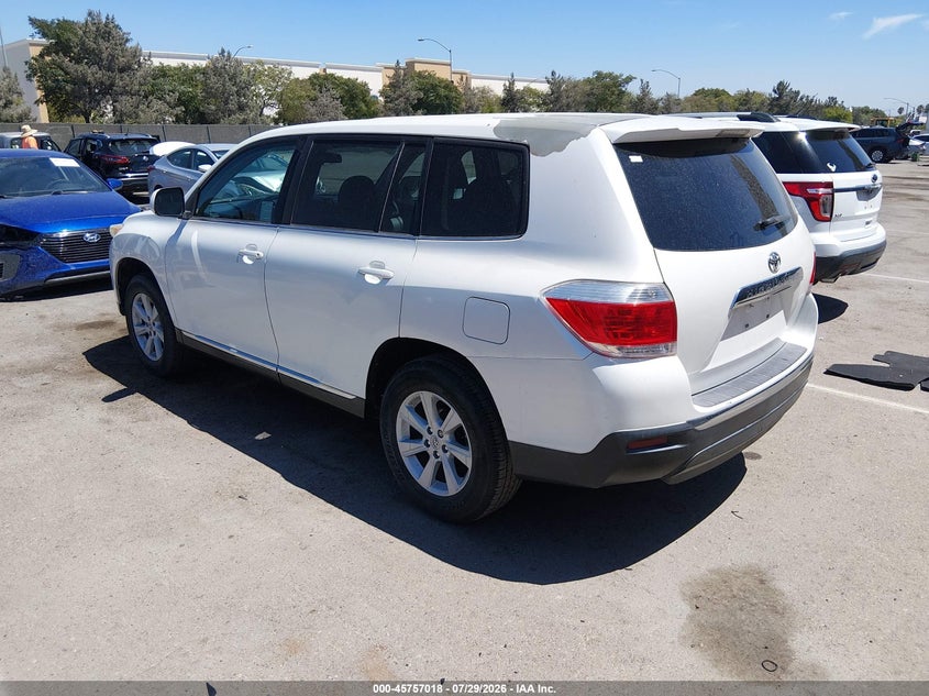 Vin: 5tdza3eh1ds041664, lot: 46255741, toyota highlander 20133