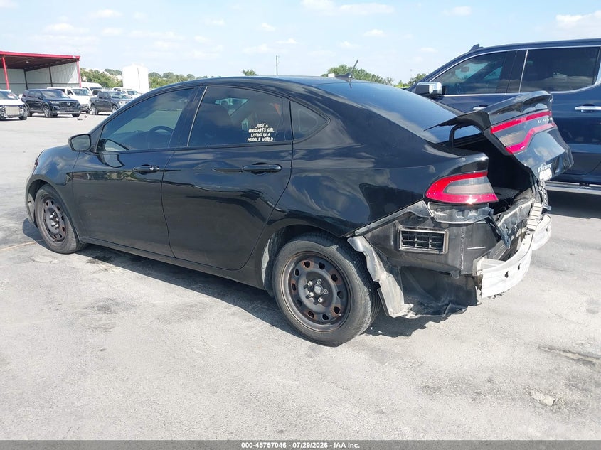 Vin: 1c3cdfaa1gd643962, lot: 46255768, dodge dart se 20163