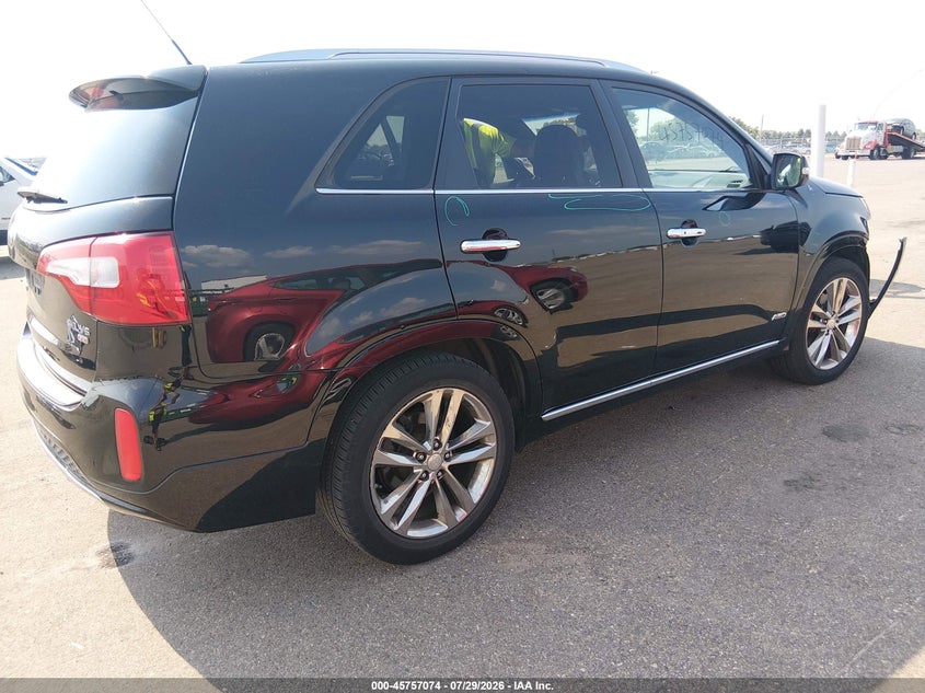 Vin: 5xykwda71eg505024, lot: 46255795, kia sorento limited v6 20144