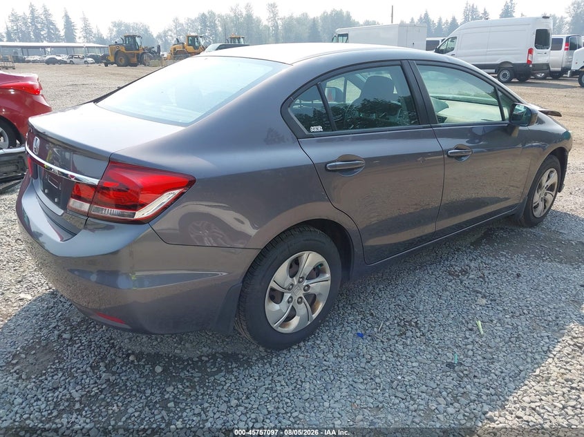 Vin: 19xfb2f58ee257960, lot: 46255819, honda civic lx 20144