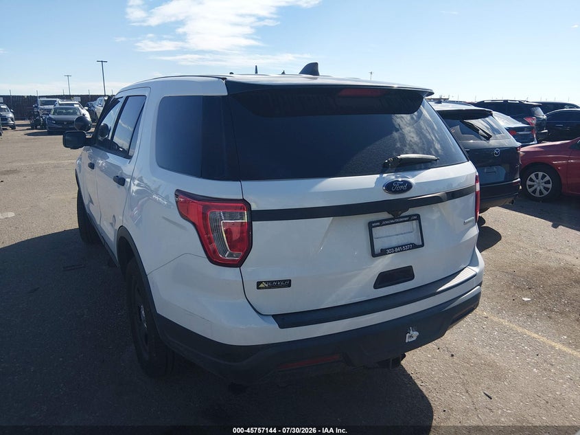 Vin: 1fm5k8at9jgc19048, lot: 46255866, ford police interceptor utility 20183