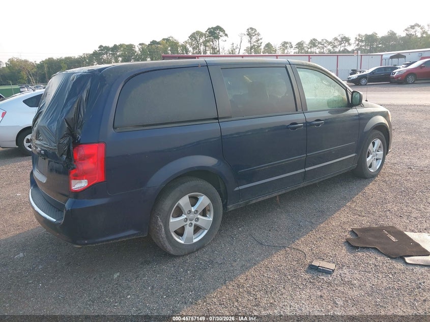 Vin: 2c4rdgbg5dr566939, lot: 46255871, dodge grand caravan se 20134