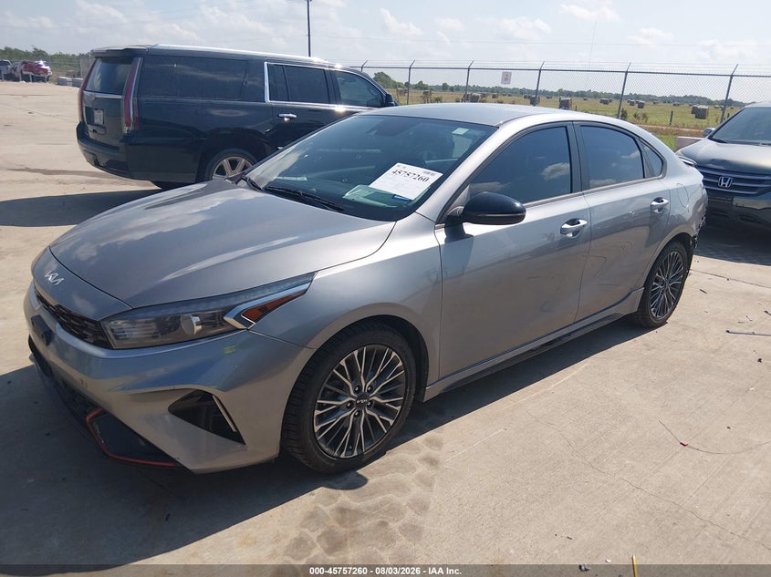 Vin: 3kpf54ad8ne436596, lot: 46255982, kia forte gt-line 20222