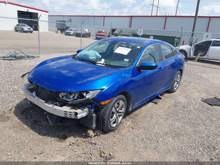 Vin: 19xfc2f55ge096337, lot: 46255997, honda civic lx 20162