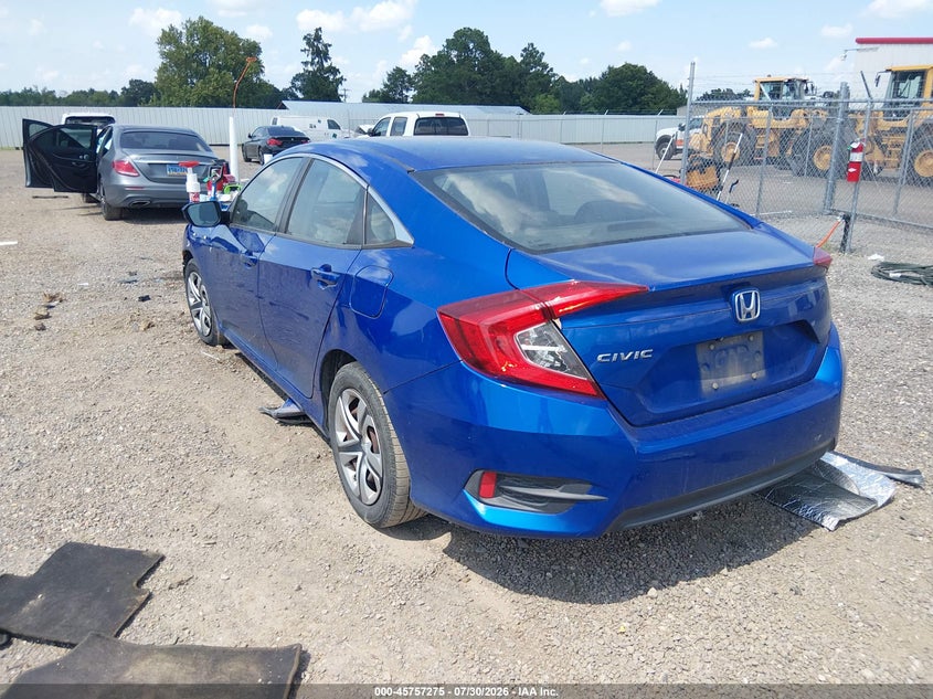 Vin: 19xfc2f55ge096337, lot: 46255997, honda civic lx 20163