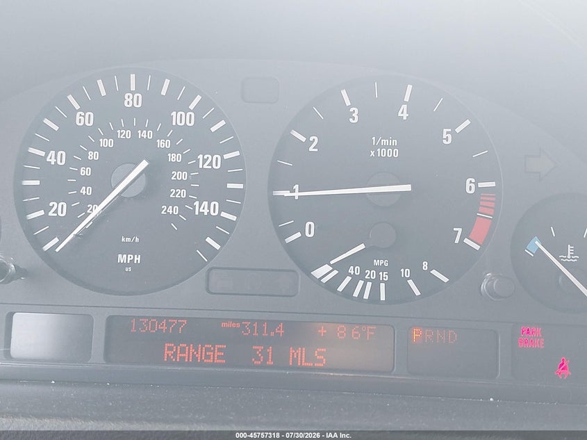BMW X5 2002 VIN 5UXFA53542LP29033