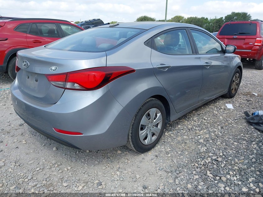 Vin: 5npdh4ae3gh664141, lot: 46256117, hyundai elantra se 20164