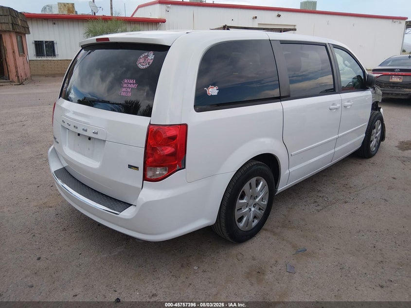 Vin: 2c4rdgbg2hr809273, lot: 46256118, dodge grand caravan se 20174