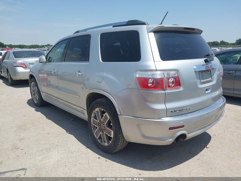 Vin: 1gkkrted8cj408387, lot: 46256132, gmc acadia denali 20123