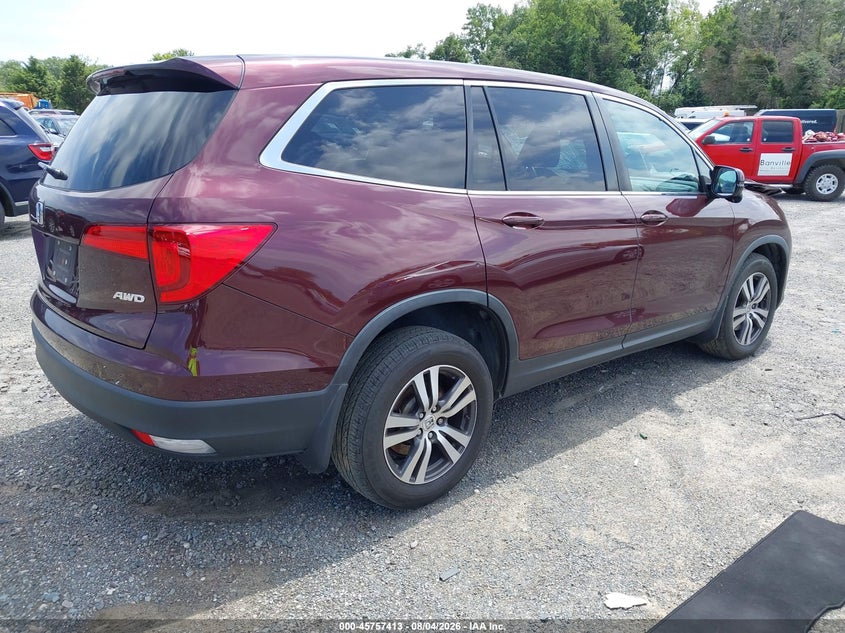 Vin: 5fnyf6h54hb085572, lot: 46256135, honda pilot ex-l 20174
