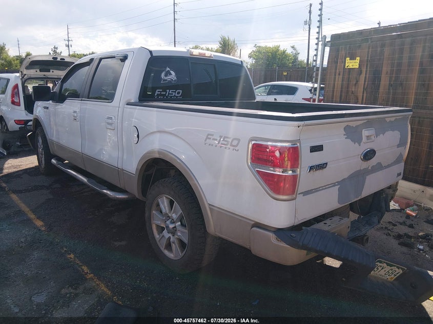 Vin: 1ftfw1cv7aka66184, lot: 46256184, ford f-150 lariat 20103