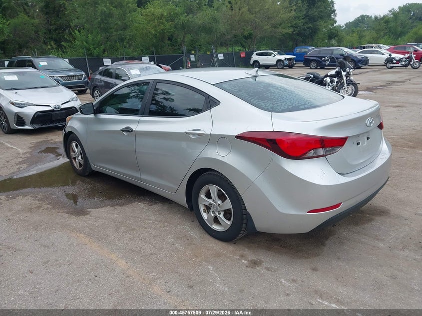 Vin: 5npdh4ae6fh604112, lot: 46256231, hyundai elantra se 20153