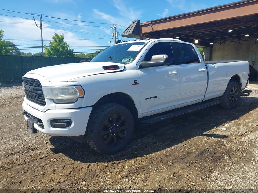 Vin: 3c6ur5jl0ng102423, lot: 46256319, ram 2500 big horn  4x4 8' box 20222
