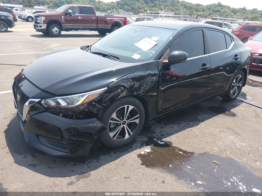 Vin: 3n1ab8cv4ly243490, lot: 46256379, nissan sentra sv xtronic cvt 20202