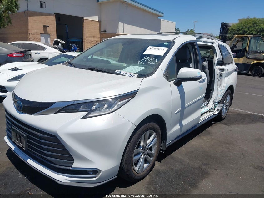 Vin: 5tdzrkec8ns105109, lot: 46256415, toyota sienna limited 20222