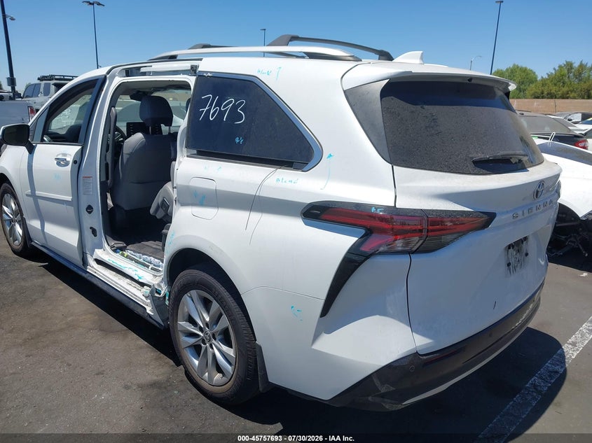 Vin: 5tdzrkec8ns105109, lot: 46256415, toyota sienna limited 20223