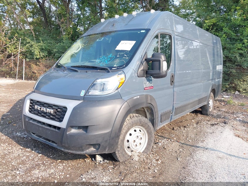 Vin: 3c6urvjg2le106940, lot: 46256434, ram promaster 3500 cargo van high roof 159 wb ext 20202