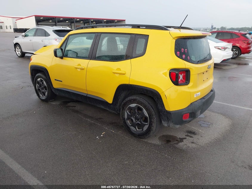 Vin: zaccjaat0gpd14955, lot: 46256449, jeep renegade sport 20163