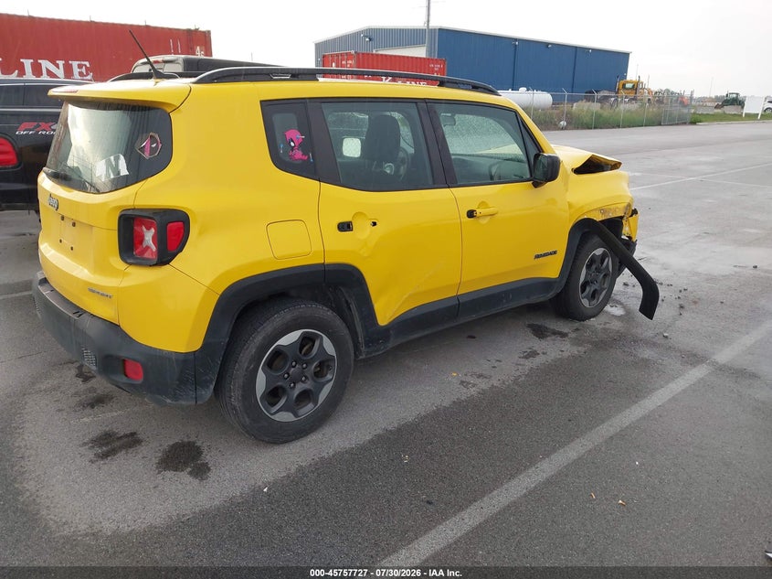 Vin: zaccjaat0gpd14955, lot: 46256449, jeep renegade sport 20164