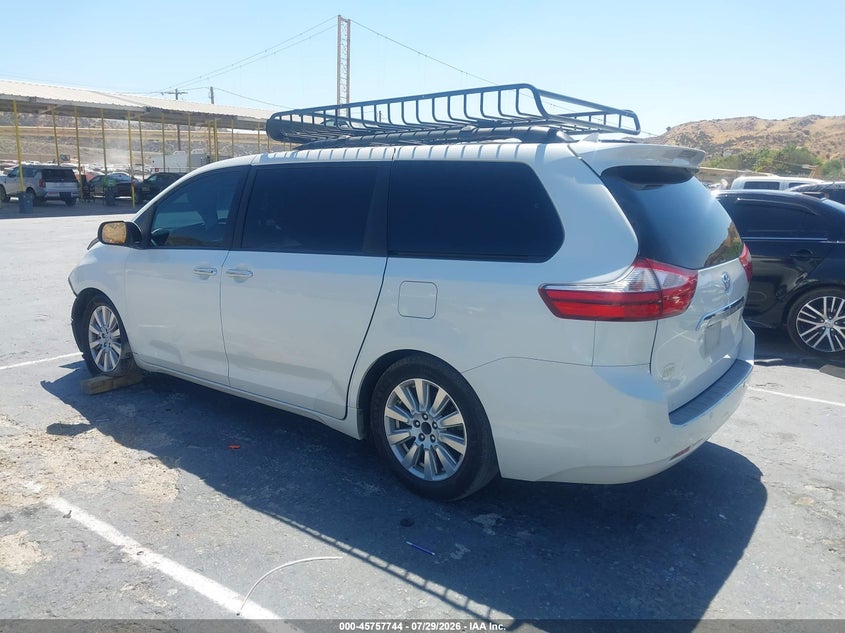 Vin: 5tdyz3dc1hs840876, lot: 46256466, toyota sienna limited 7 passenger 20173