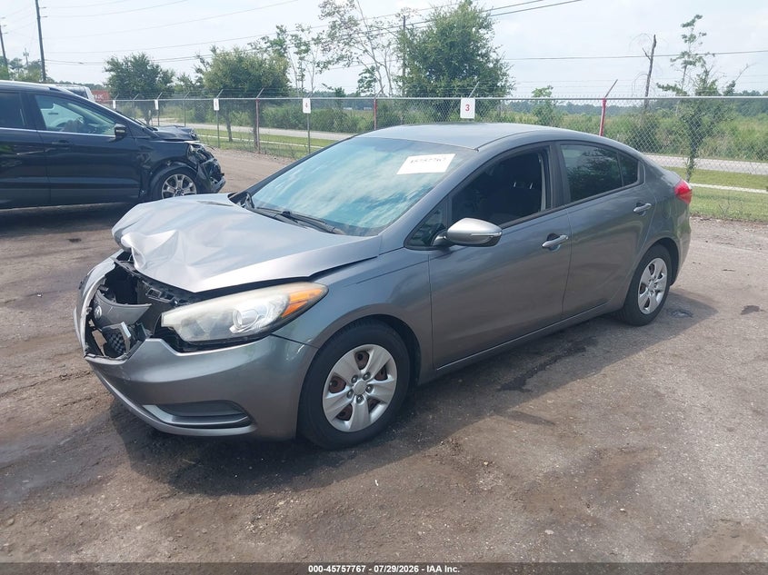 Vin: knafx4a68g5594749, lot: 46256489, kia forte lx 20162