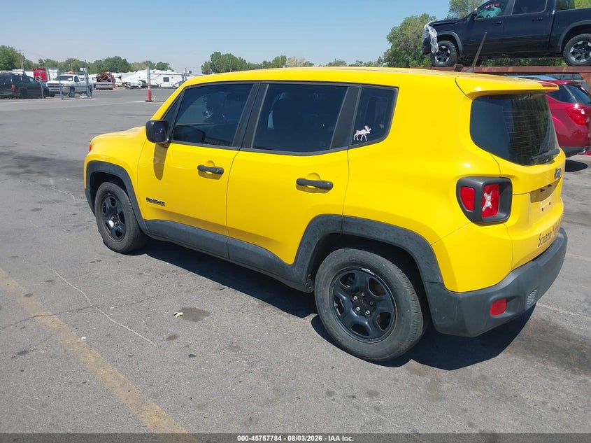 Vin: zaccjaah2fpc31165, lot: 46256506, jeep renegade sport 20153