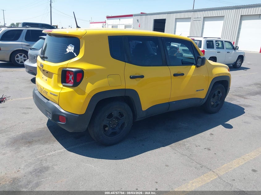 Vin: zaccjaah2fpc31165, lot: 46256506, jeep renegade sport 20154