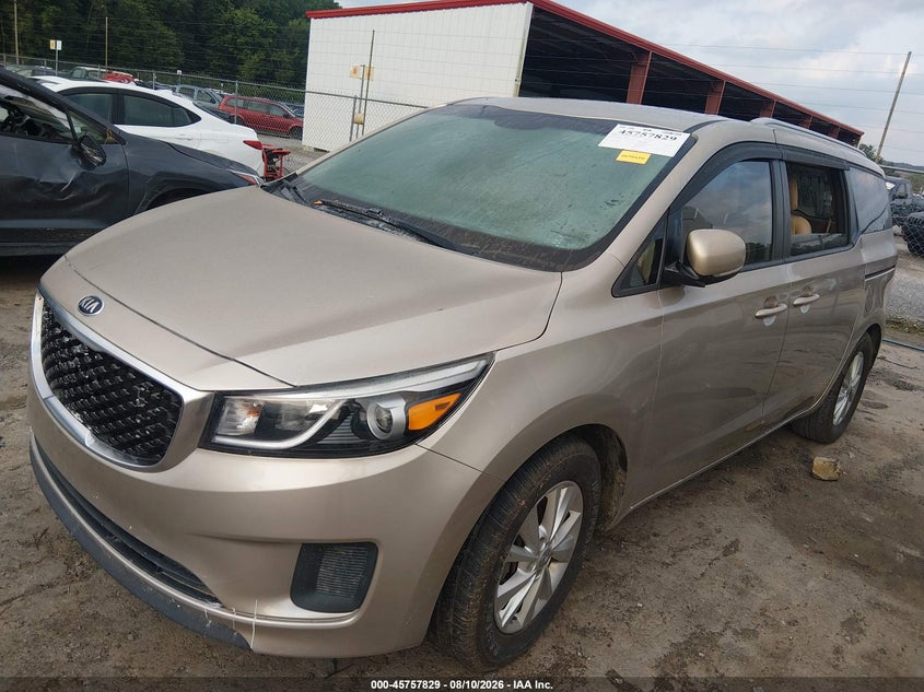 2016 Kia Sedona, Flood, IAAI, VIN KNDMB5C1XG6168118 — photo 2