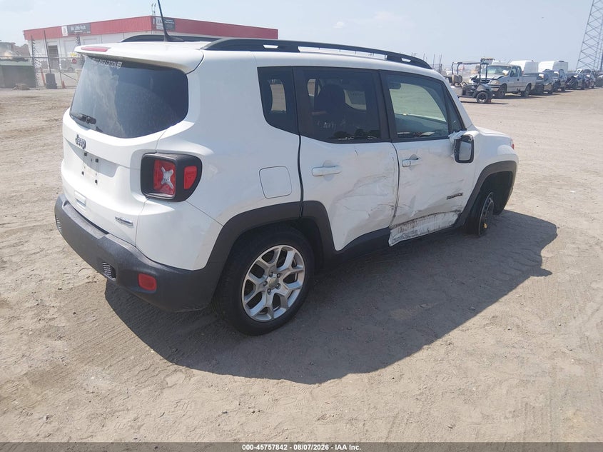 Vin: zaccjabb0jph47415, lot: 46256564, jeep renegade latitude fwd 20184