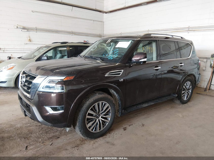 Vin: jn8ay2bbxn9813795, lot: 46256631, nissan armada sl 4wd 20222
