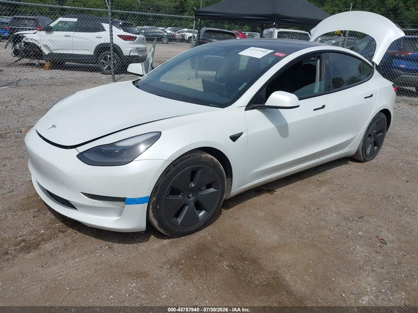 2021 Tesla Model 3, None, IAAI, VIN 5YJ3E1EB7MF927650 — photo 2