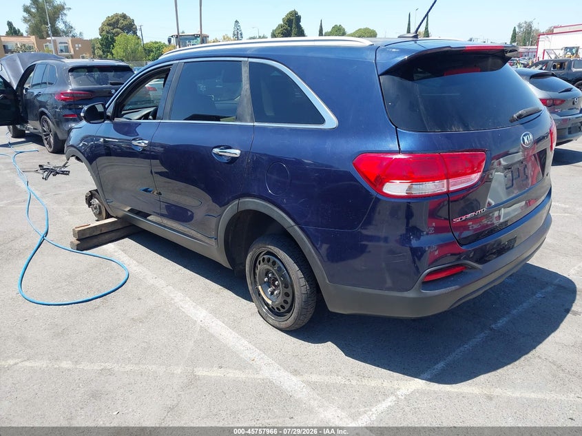 Vin: 5xypg4a59jg372590, lot: 46256688, kia sorento 3.3l lx 20183