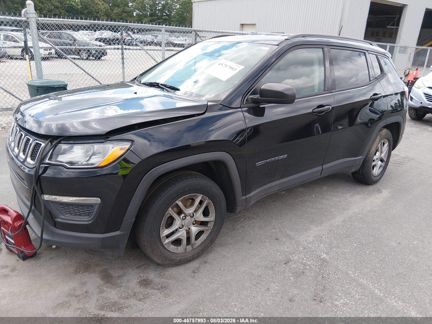 Vin: 3c4njcab7jt411257, lot: 46256715, jeep compass sport fwd 20182