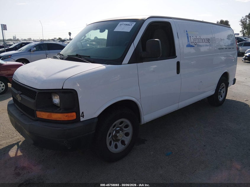 Vin: 1gcsgafx6d1159944, lot: 46256787, chevrolet express 1500 work van 20132
