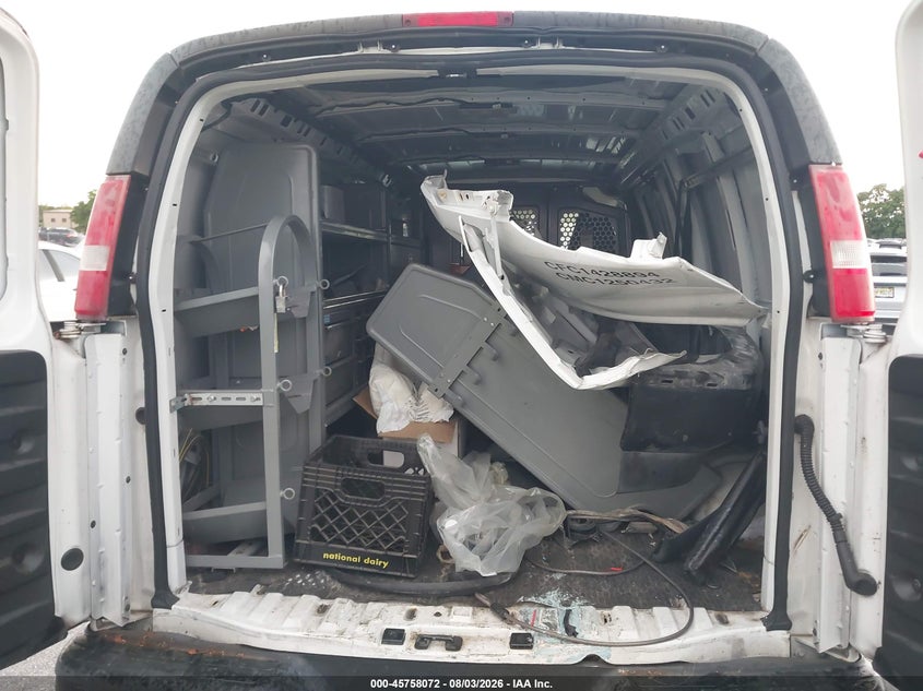 Vin: 1gcwgafg0j1333553, lot: 46256795, chevrolet express 2500 work van 20183