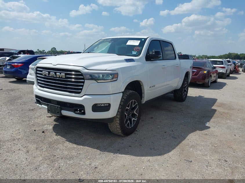 Vin: 1c6srfjp2sn639832, lot: 46256875, ram 1500 laramie  4x4 5'7 box 20252