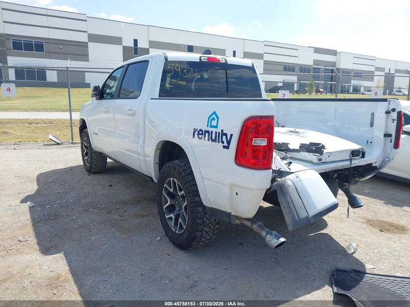 Vin: 1c6srfjp2sn639832, lot: 46256875, ram 1500 laramie  4x4 5'7 box 20253