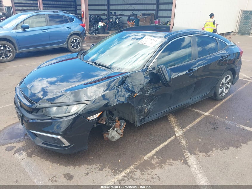 2019 Honda Civic, Лівий бік, IAAI, VIN 19XFC2F6XKE207918 — фото 2