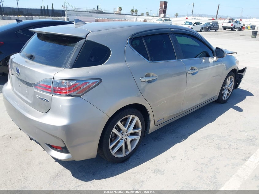 Vin: jthkd5bh1h2290616, lot: 46257080, lexus ct 200h 20174