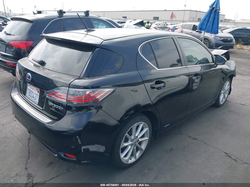 Vin: jthkd5bh1d2162547, lot: 46257123, lexus ct 200h 20134