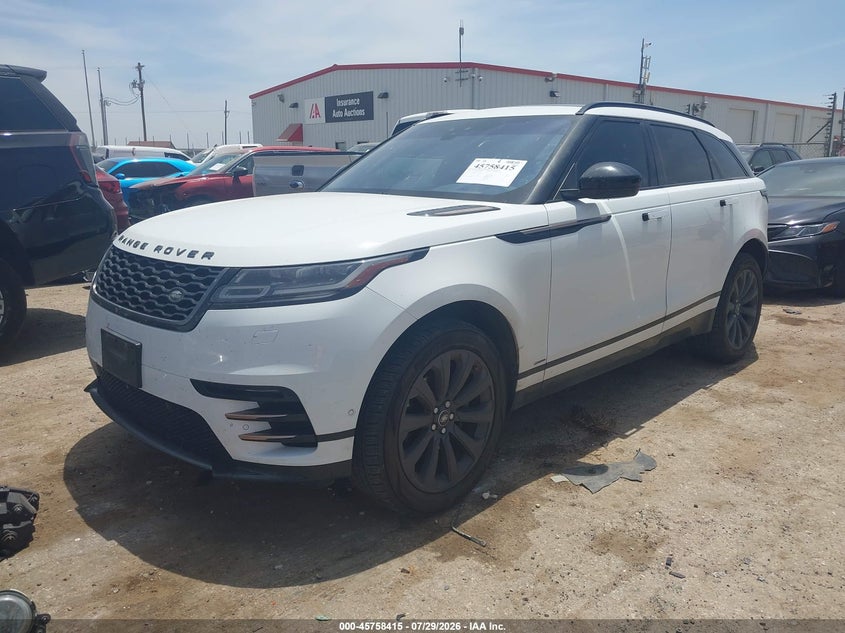 Vin: salyl2rxxja757384, lot: 46257137, land rover range rover velar p250 se r-dynamic 20182