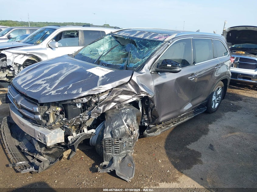 Vin: 5tdyzrfh7ks350042, lot: 46257144, toyota highlander limited 20192