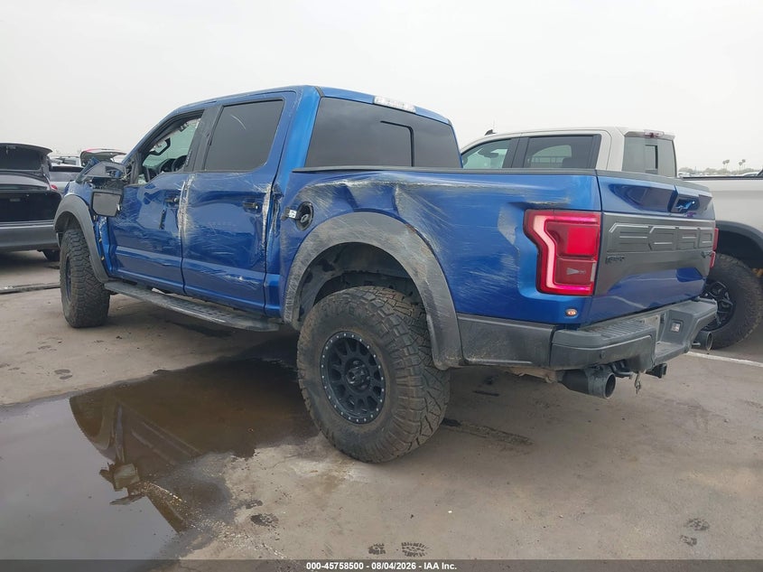 Vin: 1ftfw1rg5hfc59977, lot: 46257222, ford f-150 raptor 20173