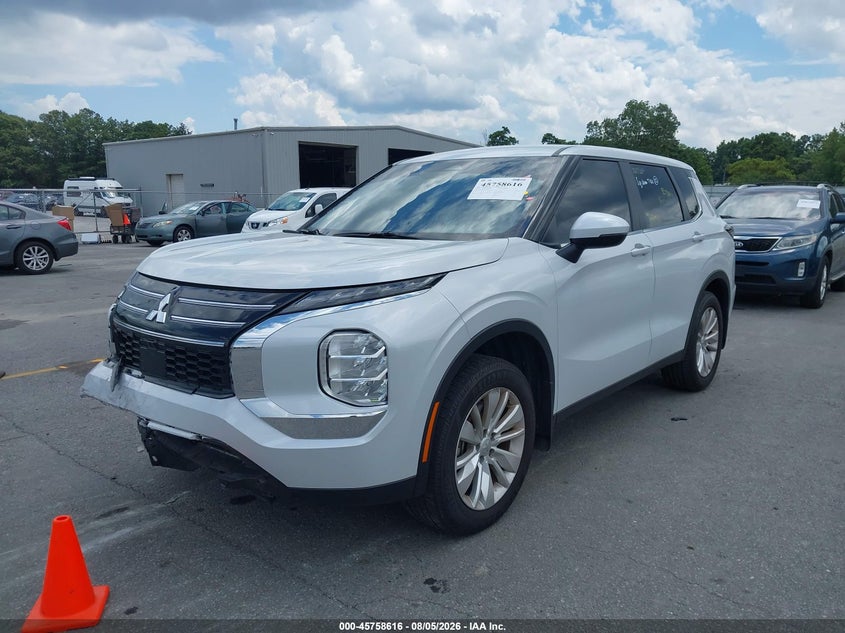 Vin: ja4j3ua82sz022971, lot: 46257338, mitsubishi outlander es 2.5 2wd 20252