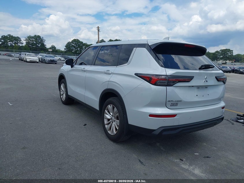 Vin: ja4j3ua82sz022971, lot: 46257338, mitsubishi outlander es 2.5 2wd 20253