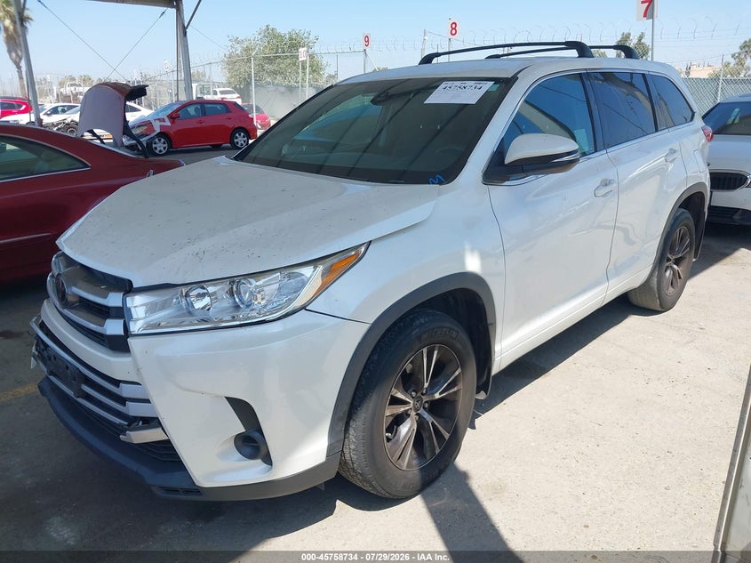 Vin: 5tdzarfh4js034768, lot: 46257456, toyota highlander le 20182