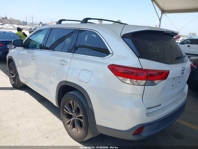 Vin: 5tdzarfh4js034768, lot: 46257456, toyota highlander le 20183