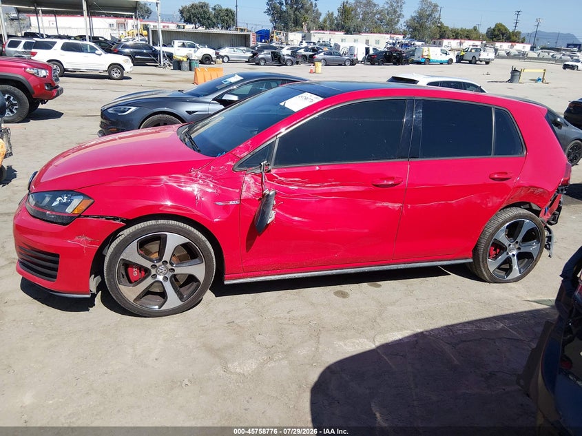 VOLKSWAGEN GOLF GTI 2017 VIN 3VW547AU2HM073641