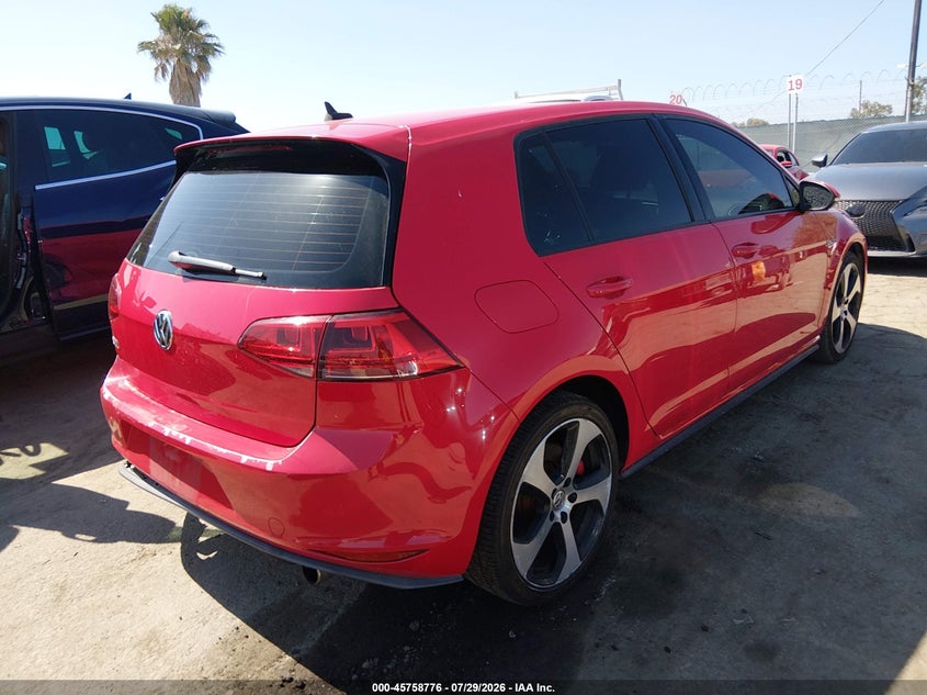 Vin: 3vw547au2hm073641, lot: 46257498, volkswagen golf gti autobahn 4-door/s 4-door/se 4-door/sport 4-door 20174