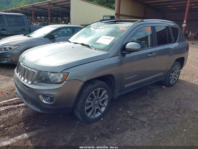 Vin: 1c4njccb5ed602331, lot: 46257507, jeep compass limited 20142